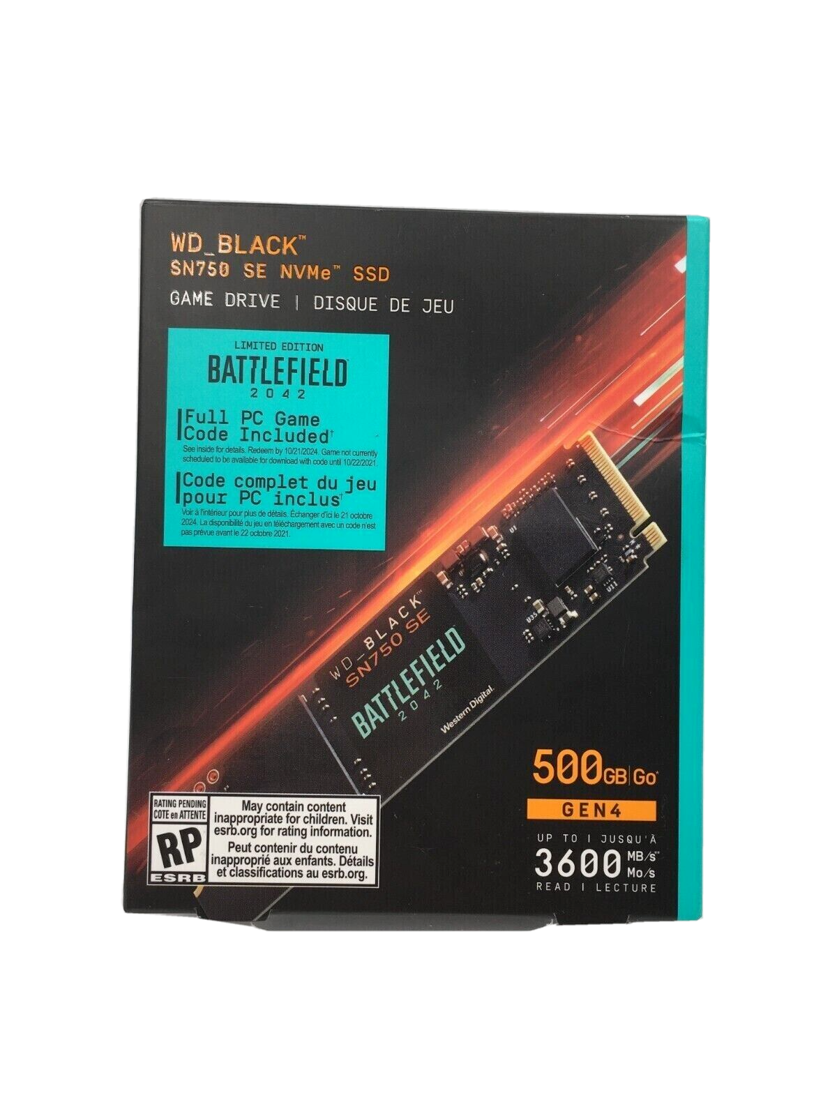 WD_Black 500GB|Go SN750 SE NVMe SSD Game Drive GEN 4 3600 MB/s