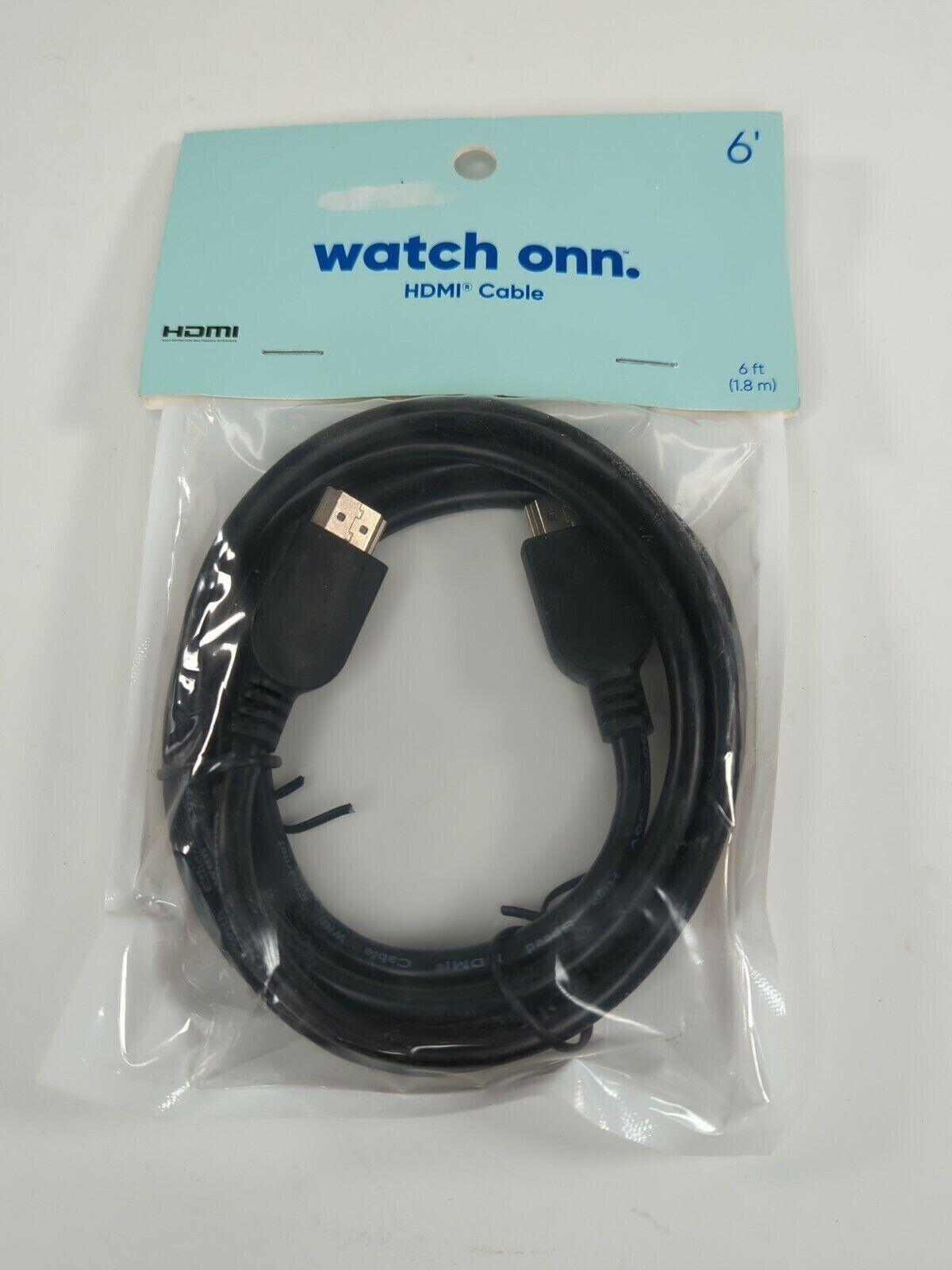 Onn 6ft 4K HDMI Cable Connects High-Definition A/V Devices