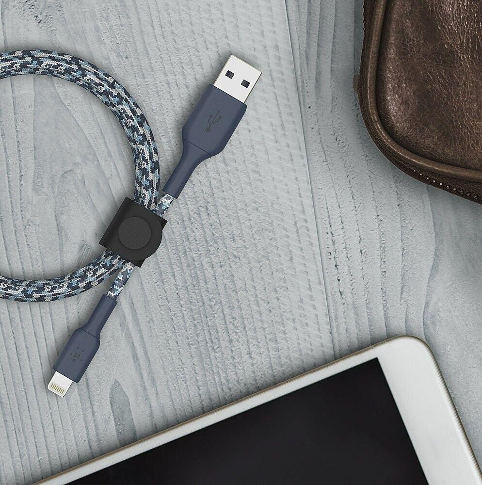 Belkin F8J279-05-H33 5ft. Lightning to USB-A Cable With Strap, Camo Blue