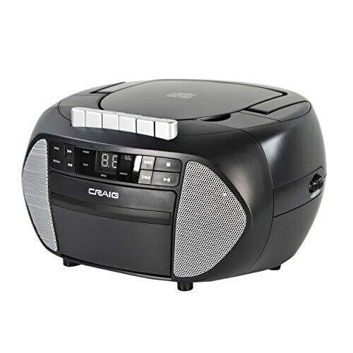 Craig CD6951-SL Portable Top-Loading CD Boombox w/ AM/FM Stereo Radio & Cassette