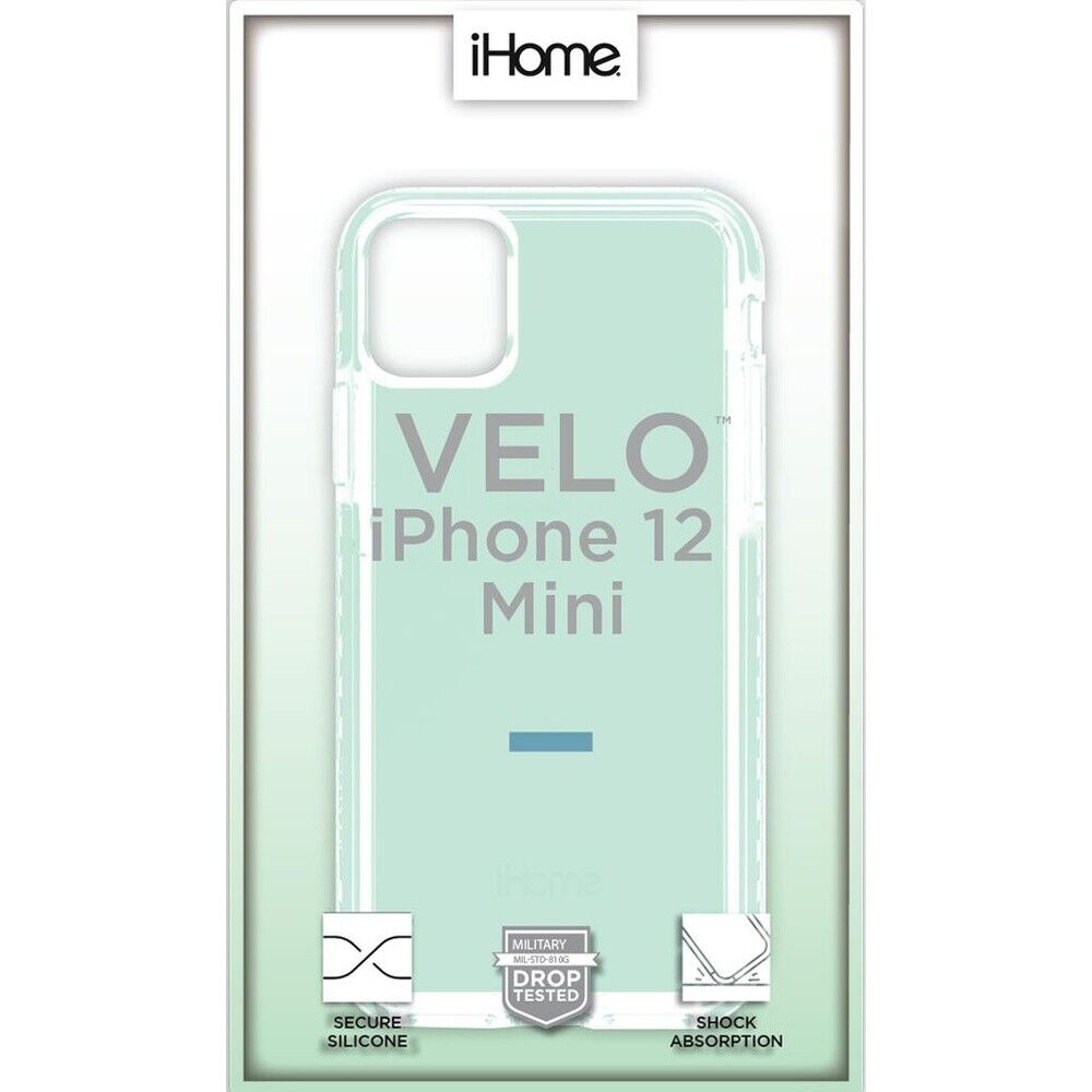 iHome 2IHPC0780F0W2 iPhone 12 Mini Silicone Velo Case, Mint