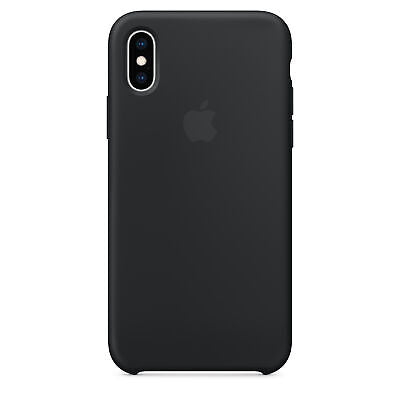 Apple Silicone Case for iPhone Xs, Black
