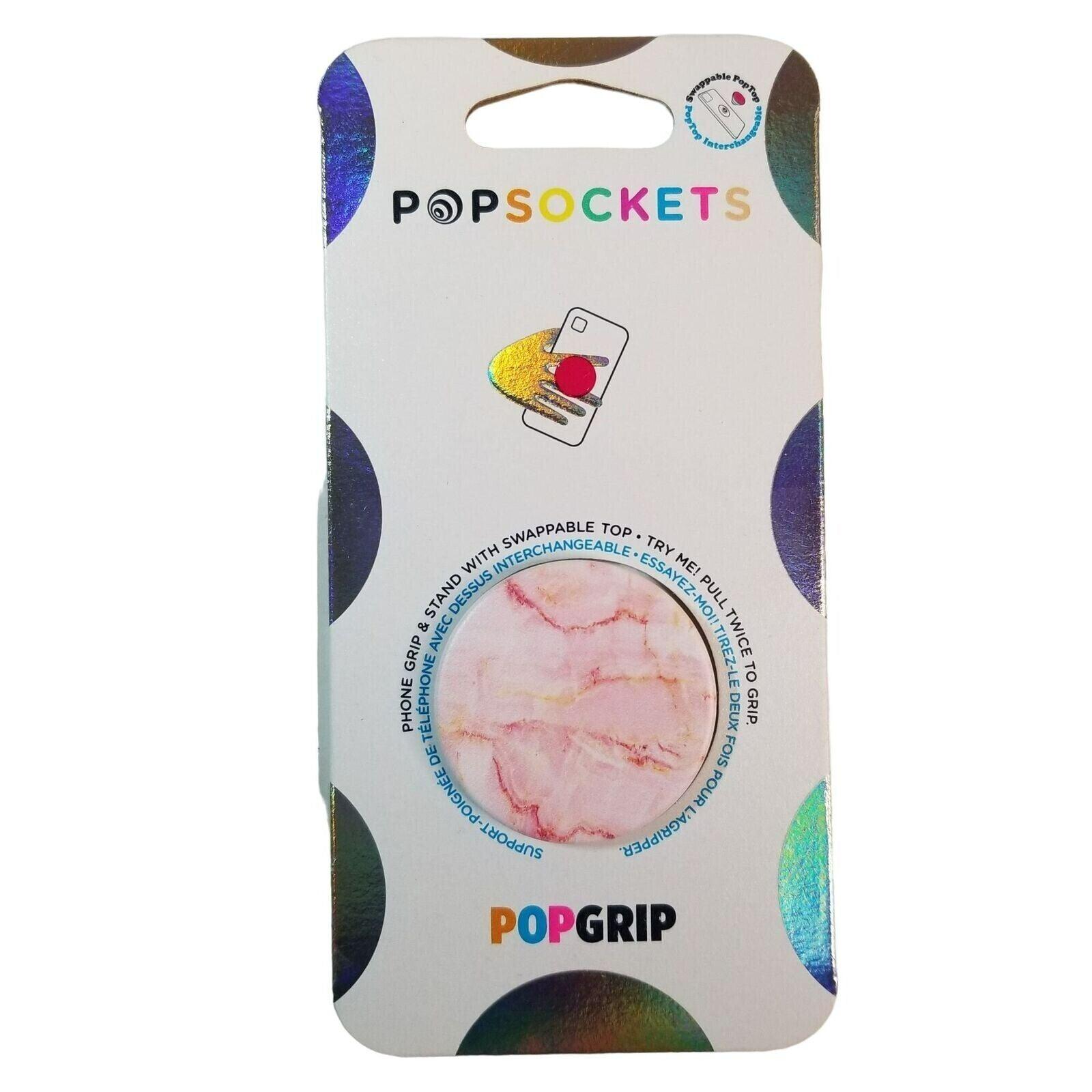 PopSockets PopGrip Expanding Stand and Grip with a Swappable Top - Rose Marble