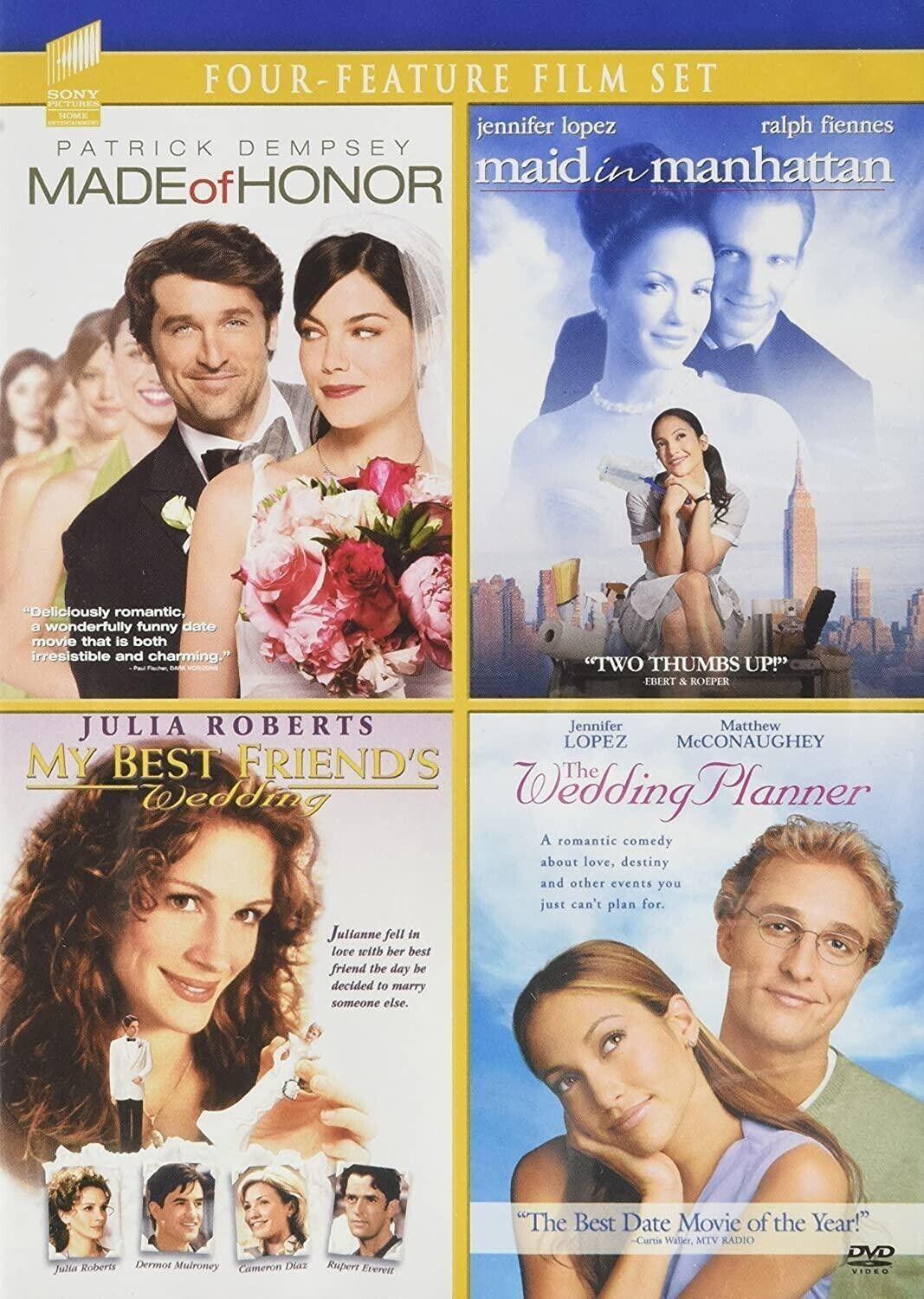 Made of Honor/Maid in Manhattan/Best Friends Wedding/Wedding Planner DVD 4-Disc