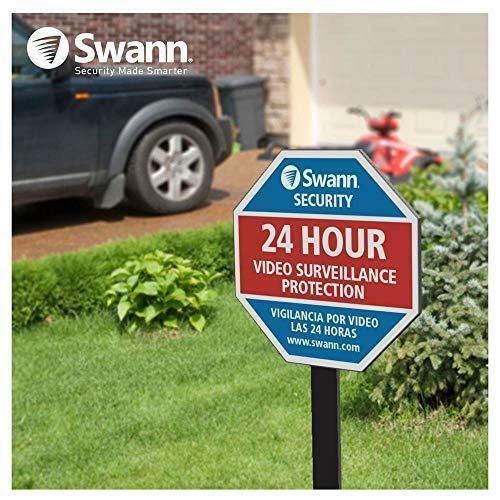 Swann Home Security Camera Sign for Yard and Surveillance System Window Decal