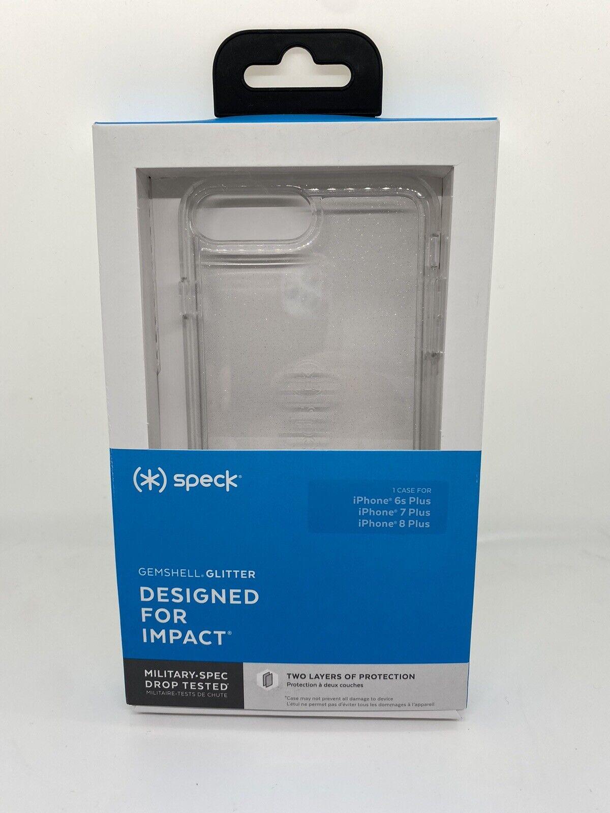 Speck GemShell Glitter for iPhone 6s Plus/7 Plus/8 Plus Clear w/ Glitter