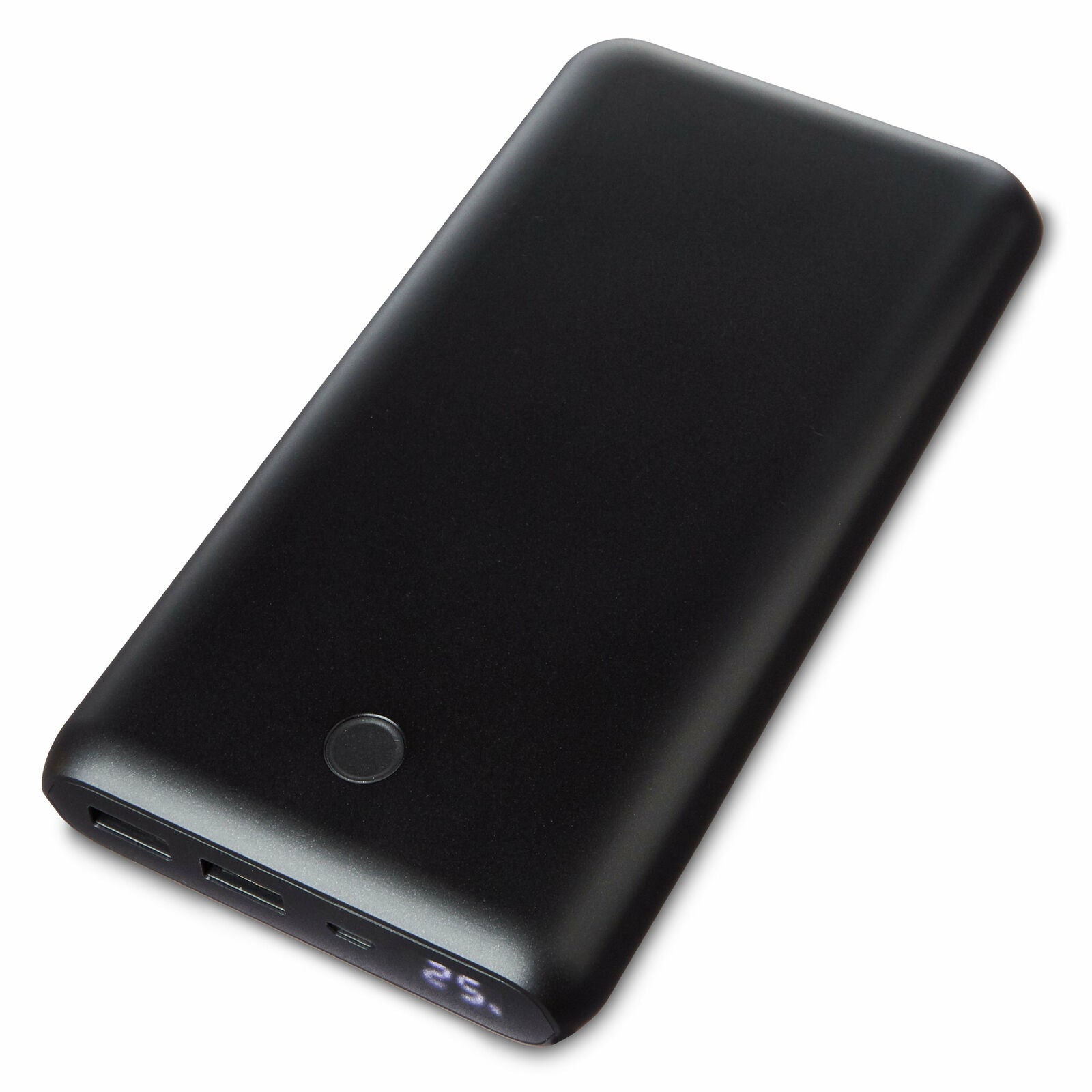 Dual-Port Portable Battery, 6x Charge, 20000 mAh - Black