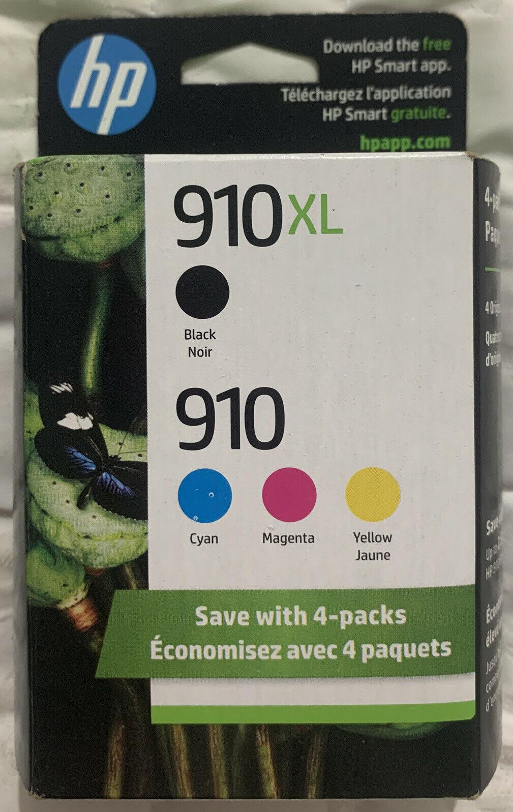 HP 910XL/910 Ink Cartridge, 4 Pack 3JB41AN - EXP 06/2023