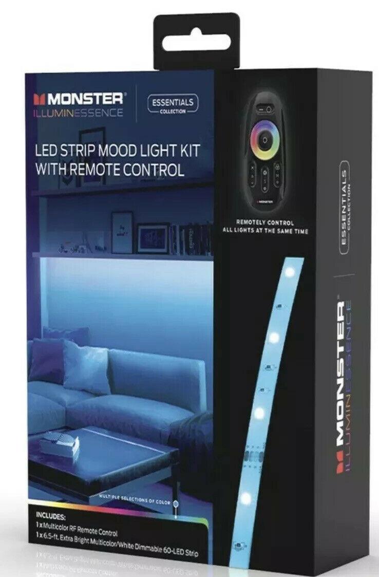 Monster Illuminessence 6.5ft LED Strip Light w/ Remote Control, Starter Kit