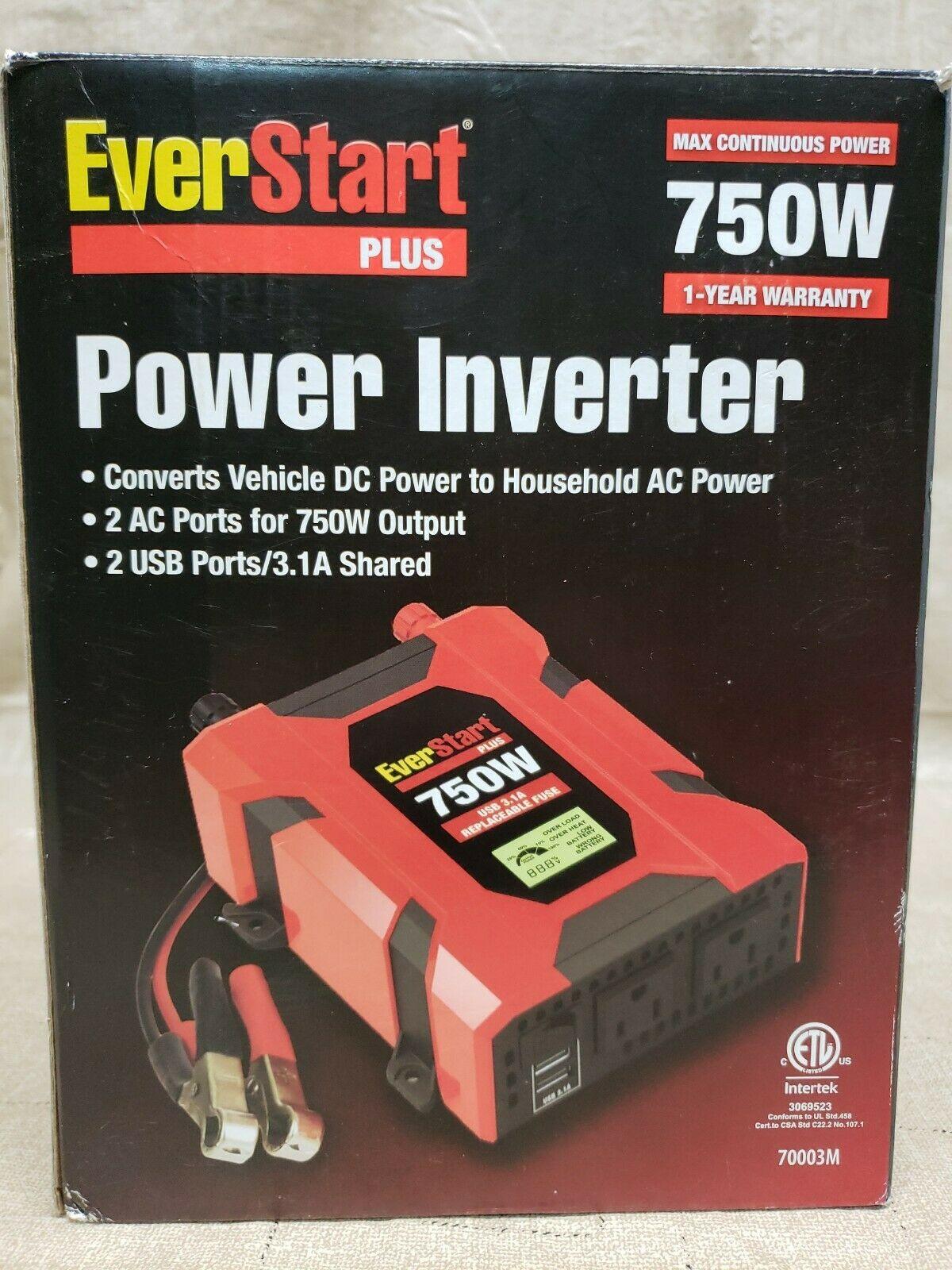 EverStart Plus 70003M Power Inverter Max Continuous Power 750W