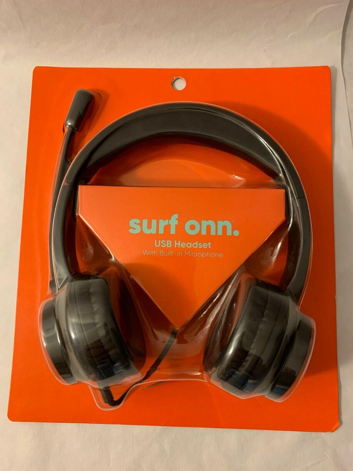 Surf Onn USB Headset Black