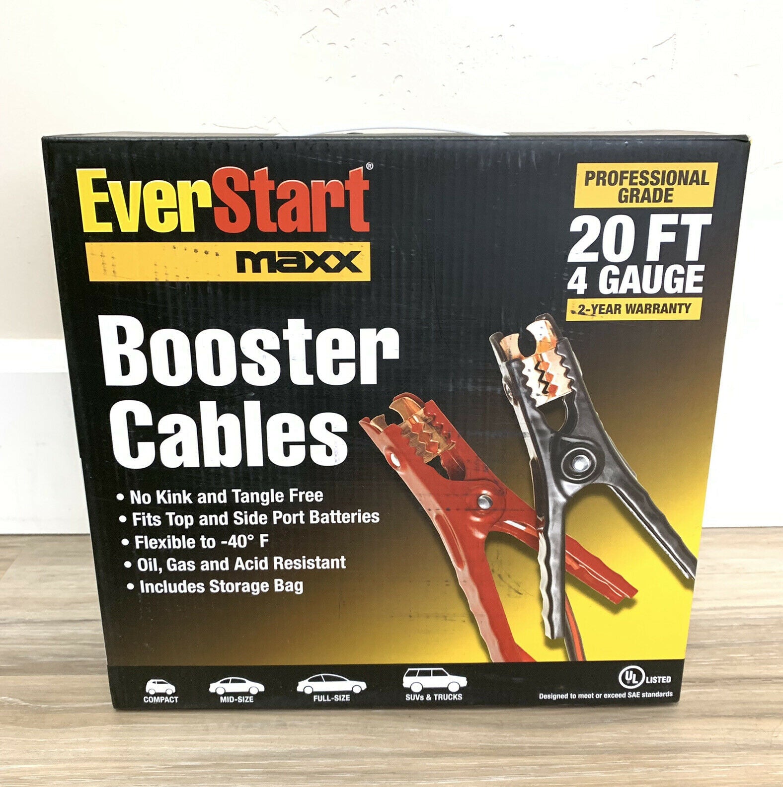 EverStart Maxx WMBC2004B Booster Cables Professional Grade 20Ft 4 Gauge