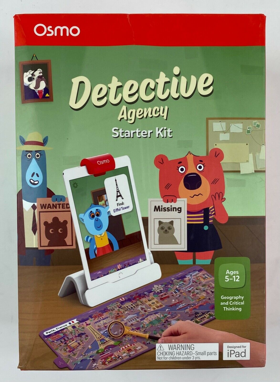 Osmo Detective Agency Starter Kit for iPad Ages 5-12, Solve Mysteries