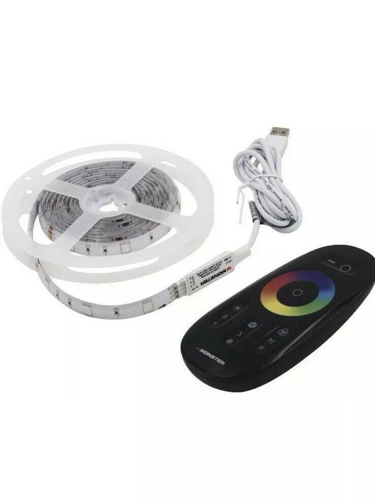 Monster Illuminessence 6.5ft LED Strip Light w/ Remote Control, Starter Kit