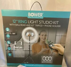 Bower WA-SL12 12inches LED Selfie Ring Studio Light W/ Phone Mount GA