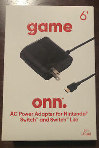 Onn 100003896 AC Power Adapter for Nintendo Switch & Switch Lite, 6ft GA
