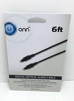 BRAND ONN ONA19AV026V Optical Digital Audio Cable, 6', Black - Raastadeals