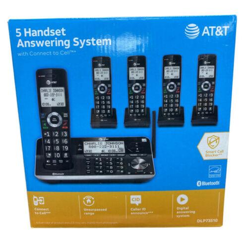 AT&T 5 Handset Answering System Cordless Phones, Bluetooth Connect to Cell