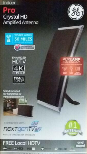 GE 48732 Pro Crystal HD Amplified Indoor TV Antenna