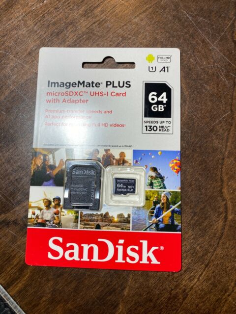 SanDisk 64GB ImageMate Plus microSDXC UHS-1 Memory Card w/ Adapter