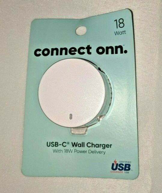 Onn WIAWHT100007948 USB-C Wall Charger w/ 18W Power Delivery